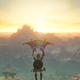 link gliding in the legend of zelda breath of the wild on the nintendo switch